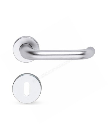 BR-E068595P Everest handle for doors with Escutcheon Patent Key Hole Brialma