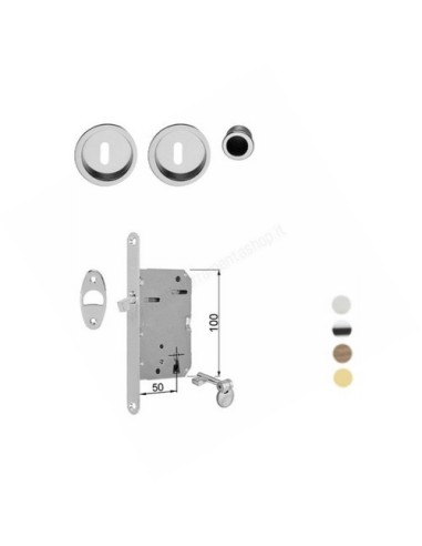 Tonda 2193/SE107 Sliding door handle set with key hole and lock Dnd