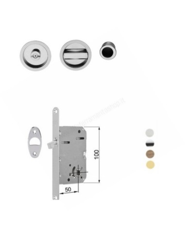 Tonda 2194/SE108 Sliding door handle set with thumbturn and lock Dnd