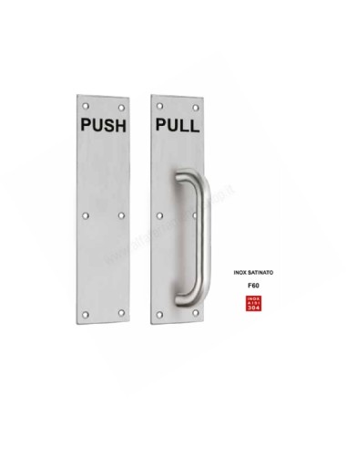 Coppia di Placche "Push-Pull" Art. 3905.00 Inox Fimet