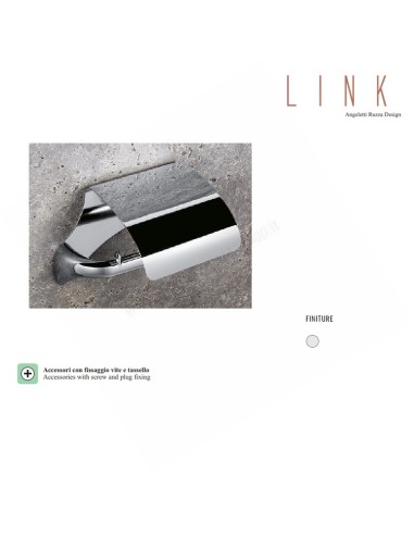 B2491 Paper Holder with cover Link Bathroom Line Colombo Design