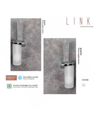 B2407 Hanging Brush Holder Link Bathroom Line Colombo Design