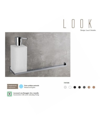 B1674 Soap Dispenser and towel holder Bathroom Look Line Colombo Design