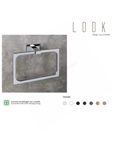 B1631 Ring Towel holder Bathroom Look Line Colombo Design