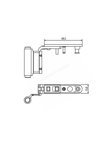 AGB Artech Stay hinge arm for swinging sashes A51007.24