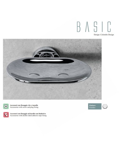 B2781 Irremovable Soap dish holder Bathroom Basic Line Colombo Design