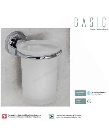 B2702 Glass Holder Bathroom Line Basic Colombo Design