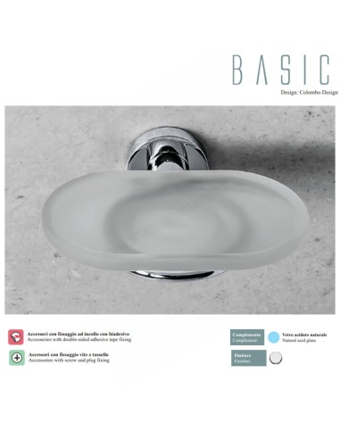 B2701 Soap dish holder Bathroom Basic Line Colombo Design