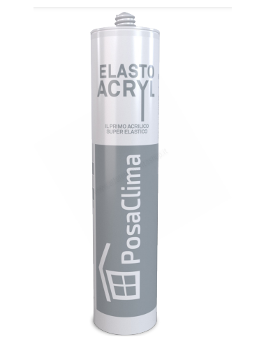 Elastoacryl anti-crepa elastic acrylic sealant for window frames PosaClima