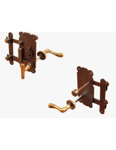 Il Forgiato Iron Thumb Latch with spring and handle FM 250 BIS