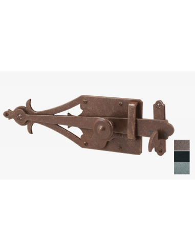 Il Forgiato Iron Thumb Latch usable with door lever and handle with return spring FM 085